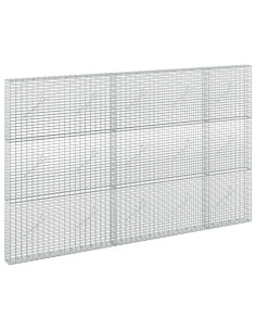 Gabione con filo da 3,5 mm e rete da 5x2,5 cm 250x10x150 cm 2