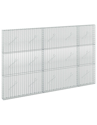 Gabione con filo da 3,5 mm e rete da 5x2,5 cm 250x10x150 cm