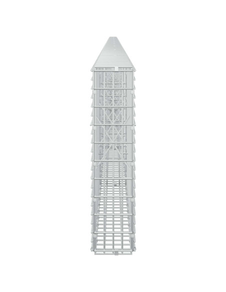 Gabione con filo da 3,5 mm e rete da 5x2,5 cm 1050x10x50 cm