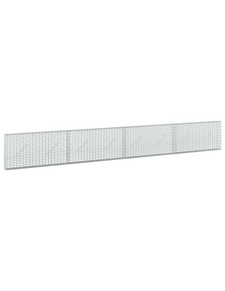 Gabione con filo da 3,5 mm e rete da 5x2,5 cm 400x10x50 cm