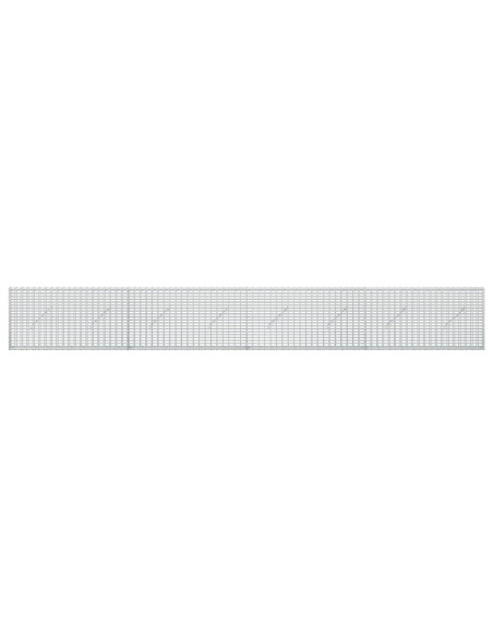 Gabione con filo da 3,5 mm e rete da 5x2,5 cm 400x10x50 cm