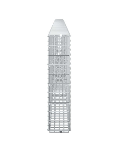 Gabione con filo da 3,5 mm e rete da 5x2,5 cm 400x10x50 cm