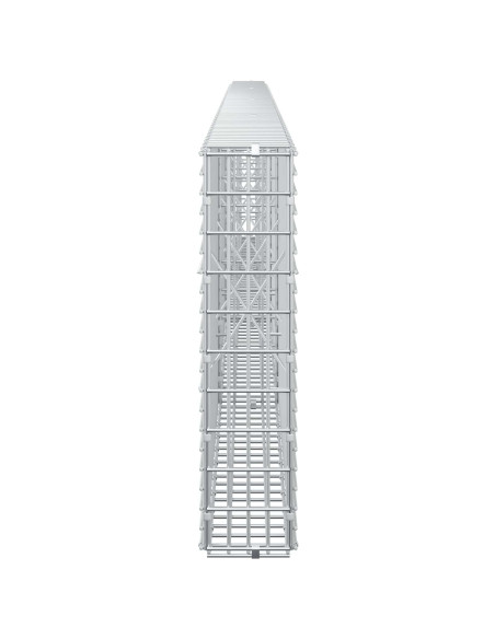 Gabione con filo da 3,5 mm e rete da 5x2,5 cm 400x10x50 cm