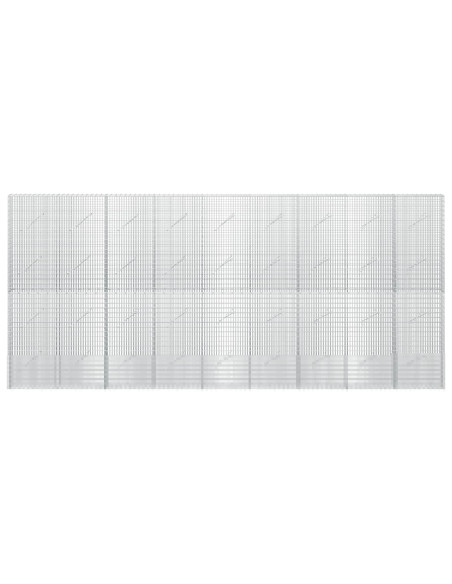 Gabione con filo da 3,5 mm e rete da 5x2,5 cm 450x10x200 cm