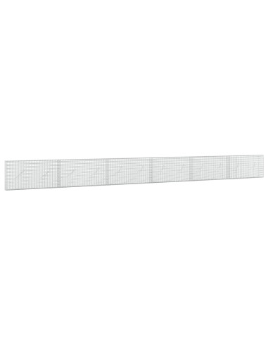 Gabione con filo da 3,5 mm e rete da 5x2,5 cm 600x10x50 cm