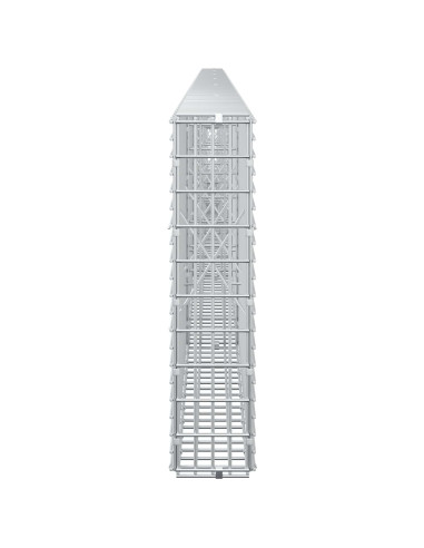 Gabione con filo da 3,5 mm e rete da 5x2,5 cm 600x10x50 cm