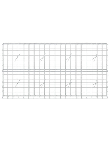 Gabione con Filo da 3,5 mm e Rete da 10x10 cm 200x20x100 cm