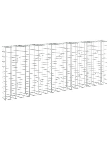 Gabione con Filo da 3,5 mm e Rete da 10x10 cm 250x20x100 cm