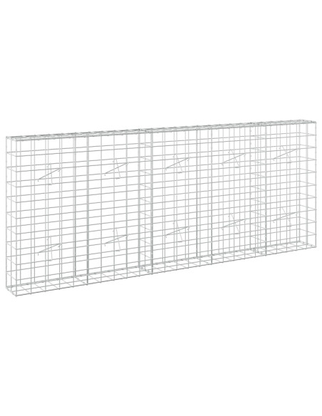 Gabione con Filo da 3,5 mm e Rete da 10x10 cm 250x20x100 cm