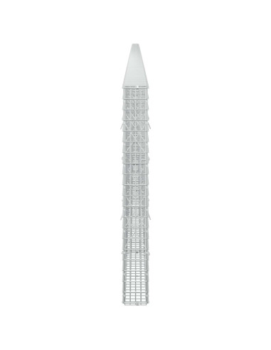 Gabione con filo da 3,5 mm e rete da 5x2,5 cm 1200x10x100 cm