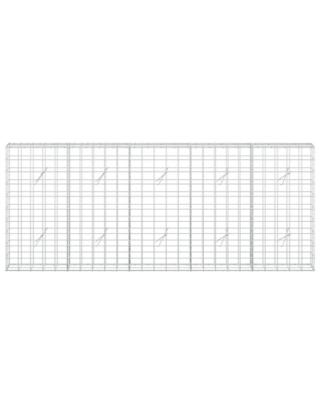 Gabione con Filo da 3,5 mm e Rete da 10x10 cm 250x20x100 cm