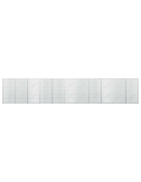 Gabione con filo da 3,5 mm e rete da 5x2,5 cm 550x10x100 cm