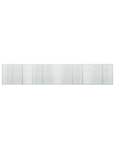Gabione con filo da 3,5 mm e rete da 5x2,5 cm 550x10x100 cm