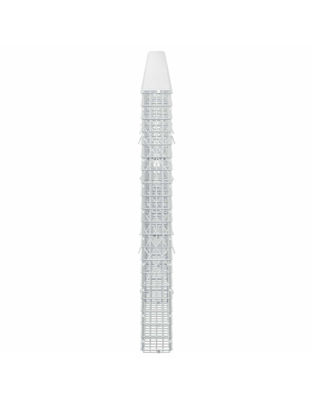 Gabione con filo da 3,5 mm e rete da 5x2,5 cm 550x10x100 cm