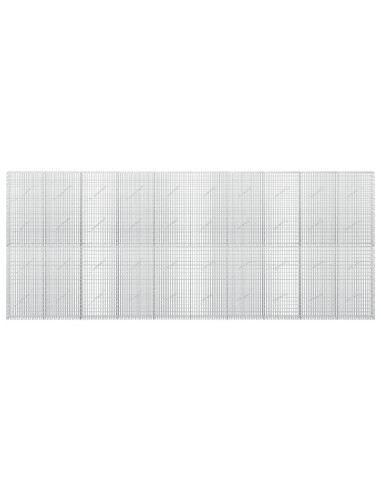 Gabione con filo da 3,5 mm e rete da 5x2,5 cm 500x10x200 cm