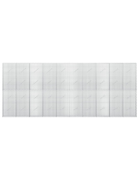 Gabione con filo da 3,5 mm e rete da 5x2,5 cm 500x10x200 cm