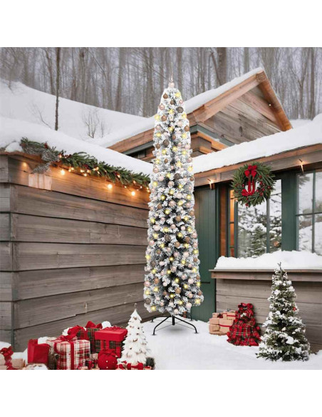 Albero di Natale artificiale con 300 LED Verde 240 cm