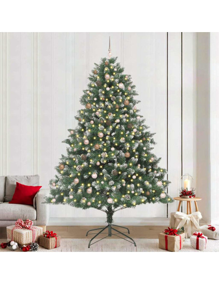 Albero di Natale artificiale con 300 LED Verde 240 cm