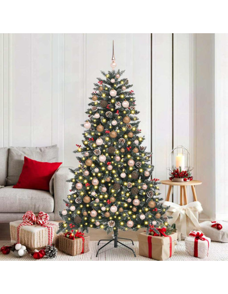 Albero di Natale artificiale con 300 LED Verde 180 cm