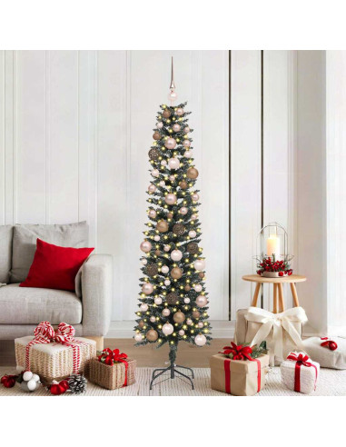 Albero di Natale artificiale con 300 LED Verde 180 cm