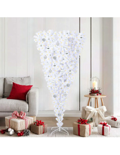 Albero di Natale artificiale Bianco 180 cm PVC e Acciaio