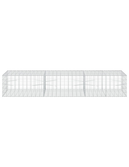 Gabione con filo da 5 mm e rete 10x10 cm 300x100x50 cm