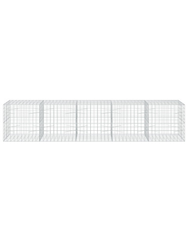 Gabione con filo da 5 mm e rete 10x10 cm 500x100x100 cm
