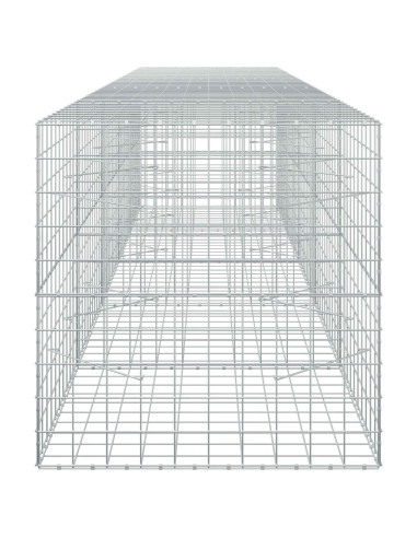 Gabione con filo da 5 mm e rete 10x10 cm 500x100x100 cm