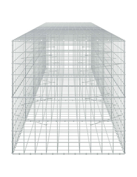 Gabione con filo da 5 mm e rete 10x10 cm 500x100x100 cm