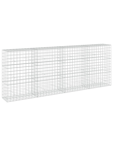 Gabione con filo da 5 mm e rete 10x10 cm 400x50x150 cm