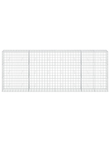 Gabione con filo da 5 mm e rete 10x10 cm 400x50x150 cm