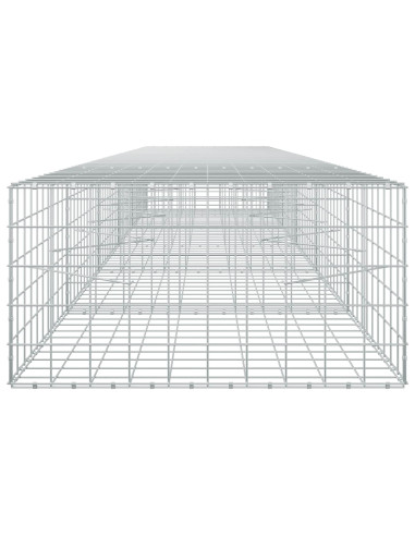 Gabione con filo da 5 mm e rete 10x10 cm 550x100x50 cm