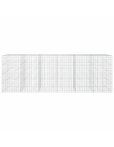 Gabione con filo da 5 mm e rete 10x10 cm 600x50x200 cm