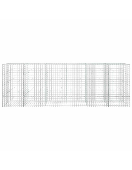 Gabione con filo da 5 mm e rete 10x10 cm 600x50x200 cm