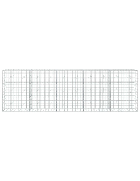 Gabione con Filo da 3,5 mm e Rete da 10x10 cm 500x20x150 cm