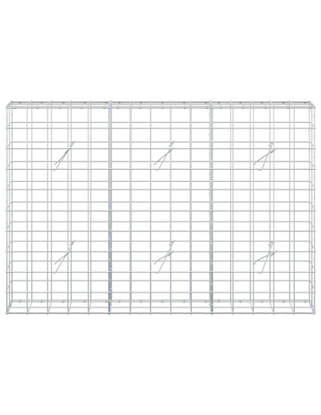 Gabione con Filo da 3,5 mm e Rete da 10x10 cm 150x20x100 cm