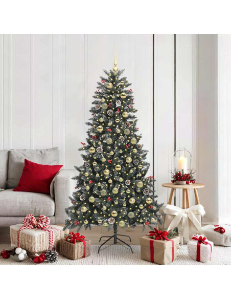Albero di Natale artificiale con 300 LED Verde 180 cm
