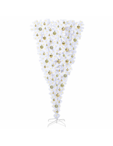 Albero di Natale artificiale Bianco 180 cm PVC e Acciaio