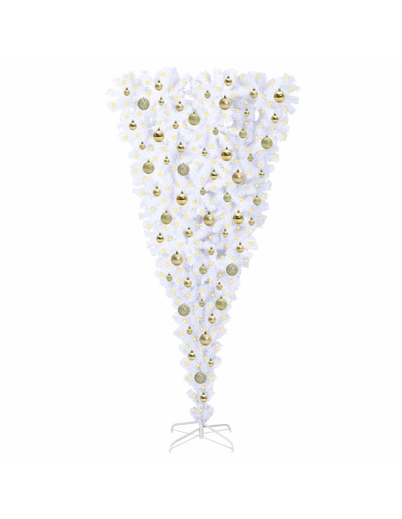 Albero di Natale artificiale Bianco 180 cm PVC e Acciaio