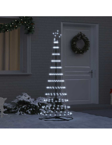 Albero di Natale LED Bianco Freddo 184,5 cm Metallo