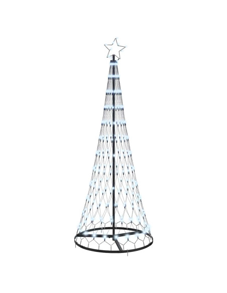 Albero di Natale LED Bianco Freddo 184,5 cm Metallo