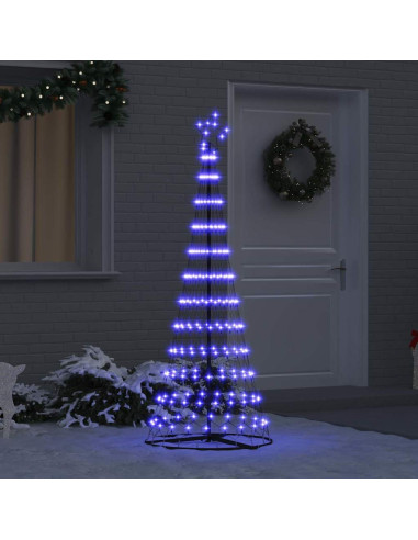Albero di Natale LED Blu 184,5 cm Metallo