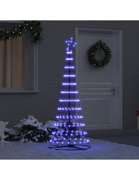 Albero di Natale LED Blu 184,5 cm Metallo