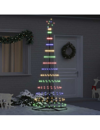 Albero di Natale LED Multicolore 250 cm Metallo