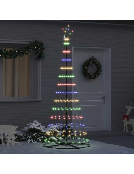 Albero di Natale LED Multicolore 250 cm Metallo