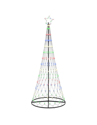 Albero di Natale LED Multicolore 250 cm Metallo