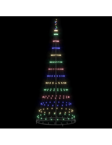 Albero di Natale LED Multicolore 250 cm Metallo