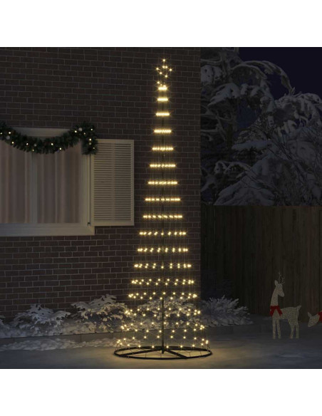 Albero di Natale LED Bianco caldo 302,5 cm Metallo
