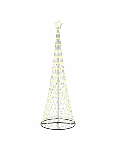 Albero di Natale LED Bianco caldo 302,5 cm Metallo