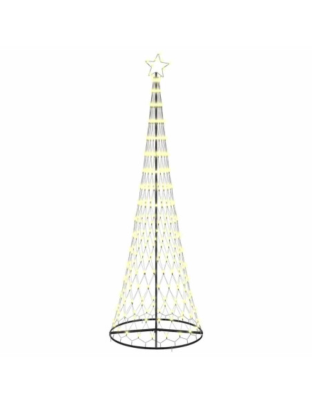 Albero di Natale LED Bianco caldo 302,5 cm Metallo